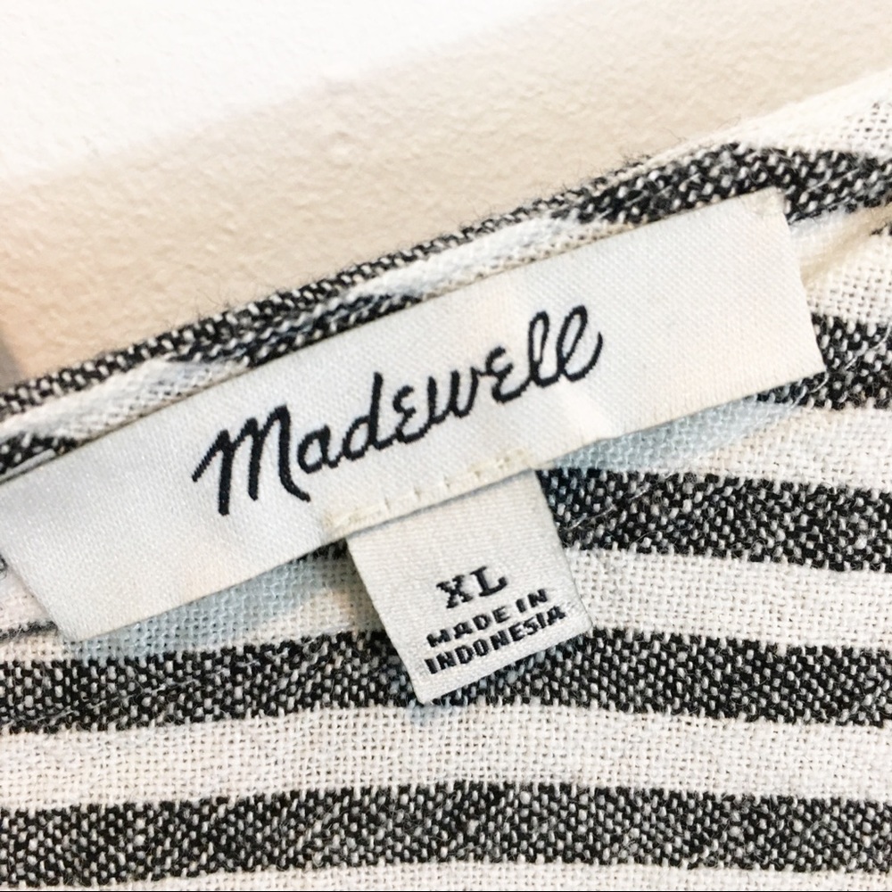 Madewell Linen Blend Button Back Shift Dress Sz XL - Picture 9 of 11